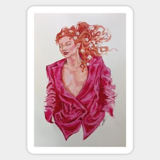 A modern day Aphrodite - acrylic painting Sticker